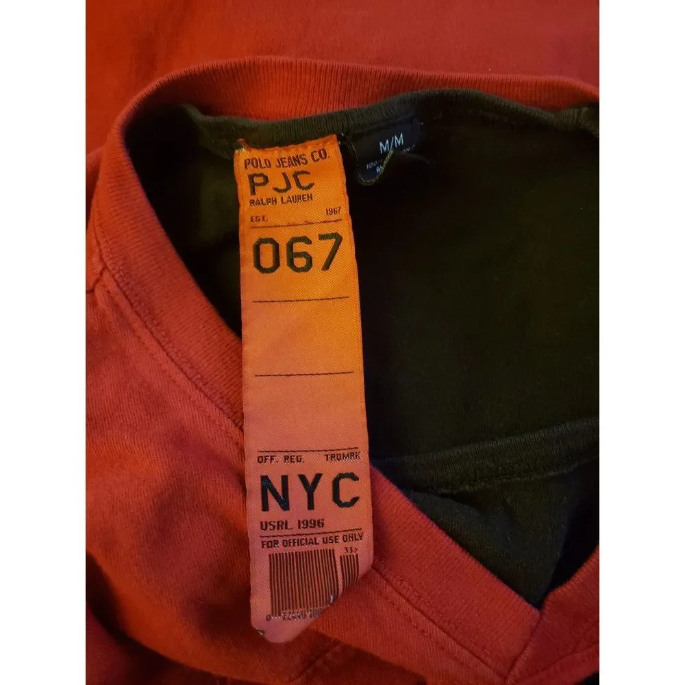 Y2K Polo Ralph Lauren Red and Black‎ Layered Long Sleeve Tee